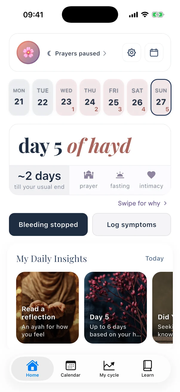 flowdays home: day 5 of hayd